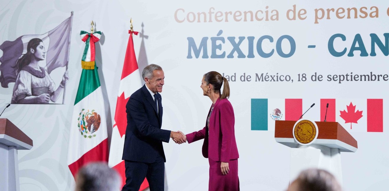 Canadian Prime Minister Mark Carney and Mexican President Claudia Sheinbaum