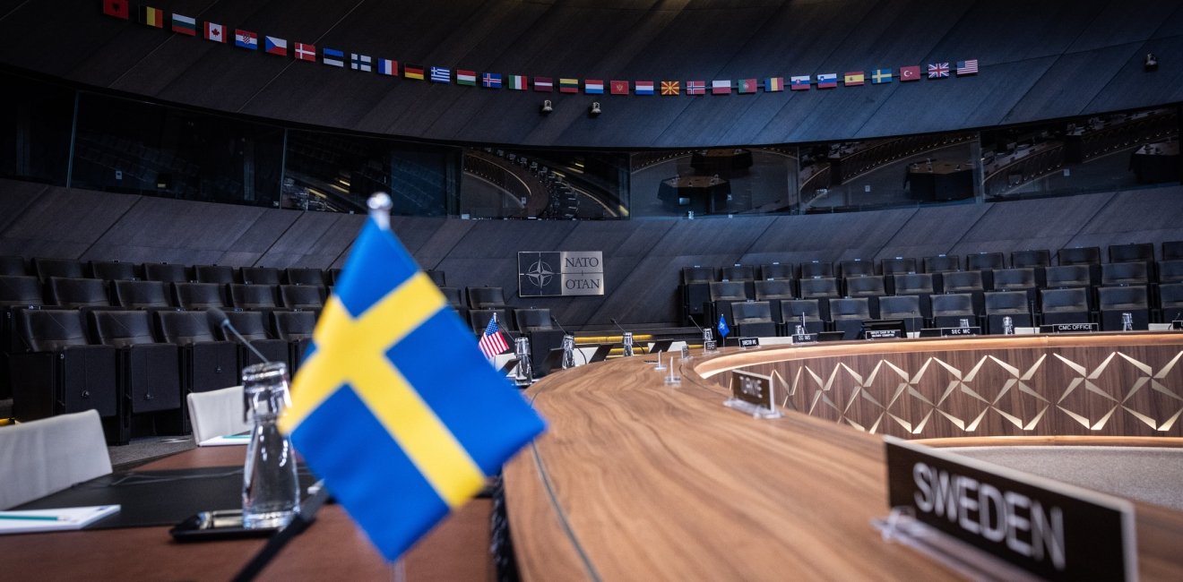 Swedish flag at NATO