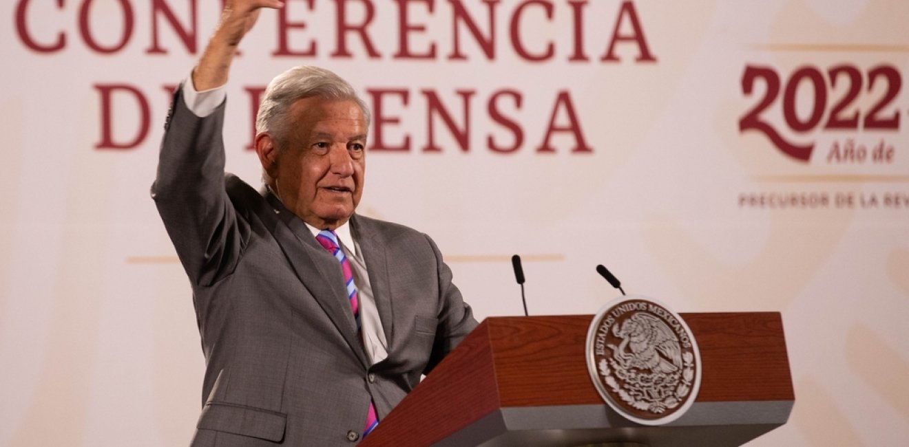 Mexico City, Mexico September 21 2022. Andres Manuel Lopez Obrador, president of Mexico in his morning conference at the national palace