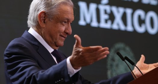 La Paz, baja California South, February 21 2020. Andrés Manuel López Obrador, Mexican president in a press conference.
