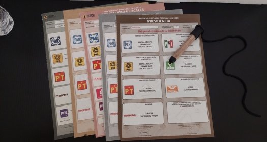 Election Ballots for 2024 Mexican Presidential Elections
