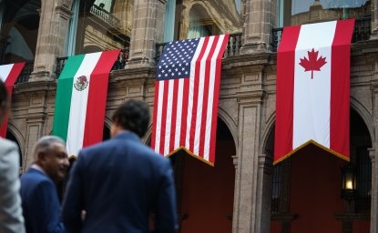 Canada, US, Mexican Flags at NALS in Mexico City