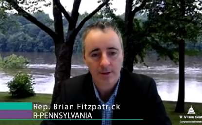 Video still from interview with Rep. Brian Fitzpatrick