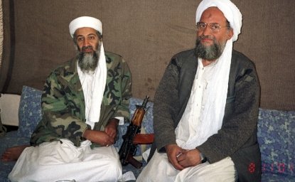 Photograph of Osama Bin Laden and  Ayman al-Zawahiri