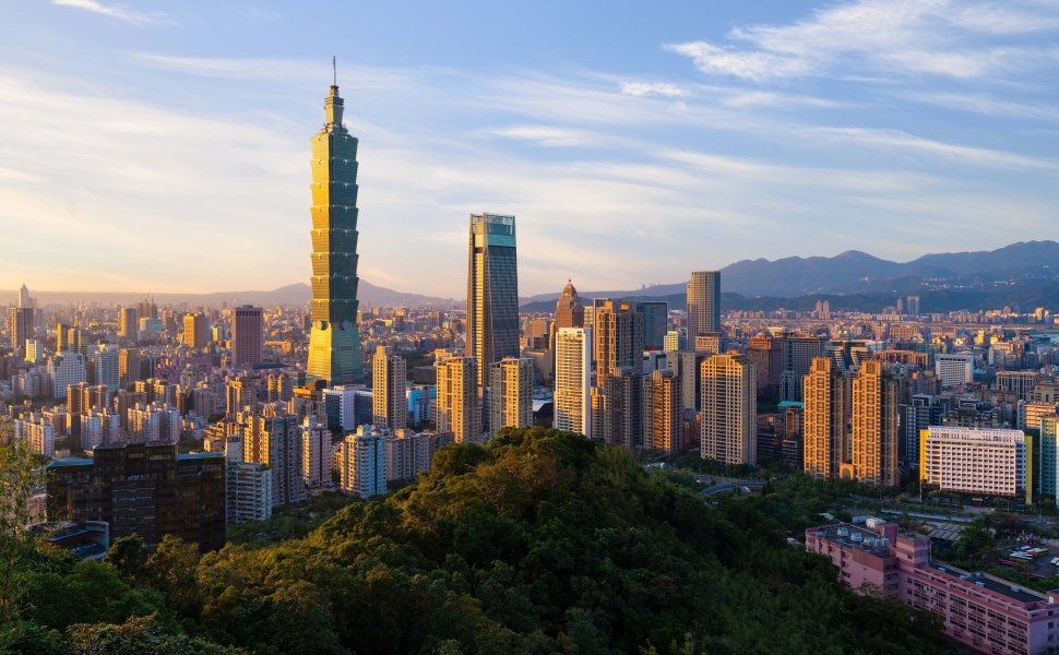 Taipei City skyline view