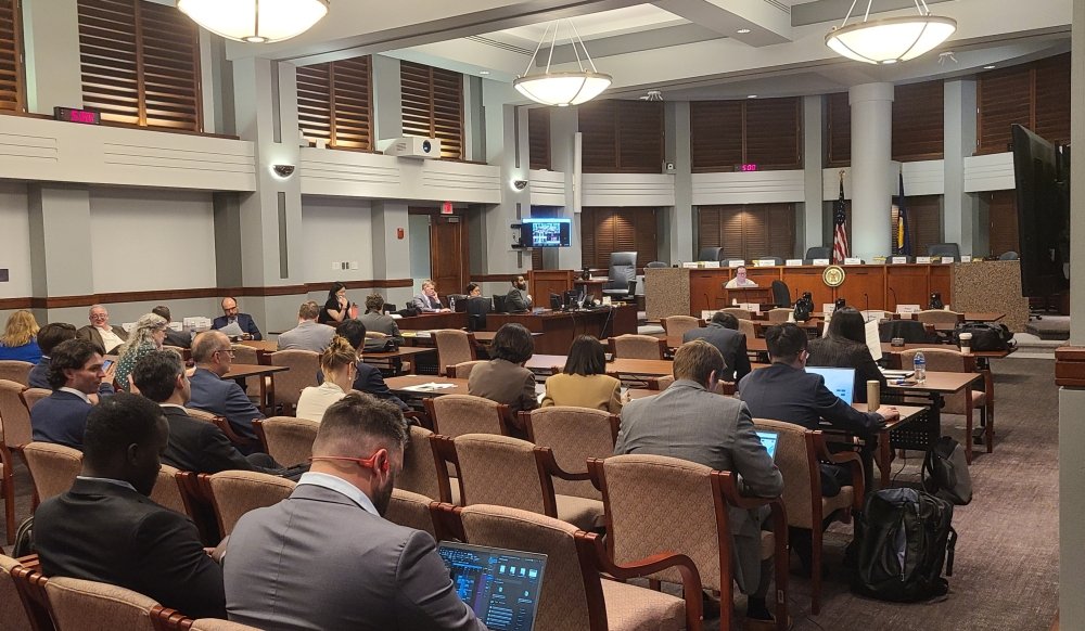 Shot of the Office of the USTR prior to giving testimony