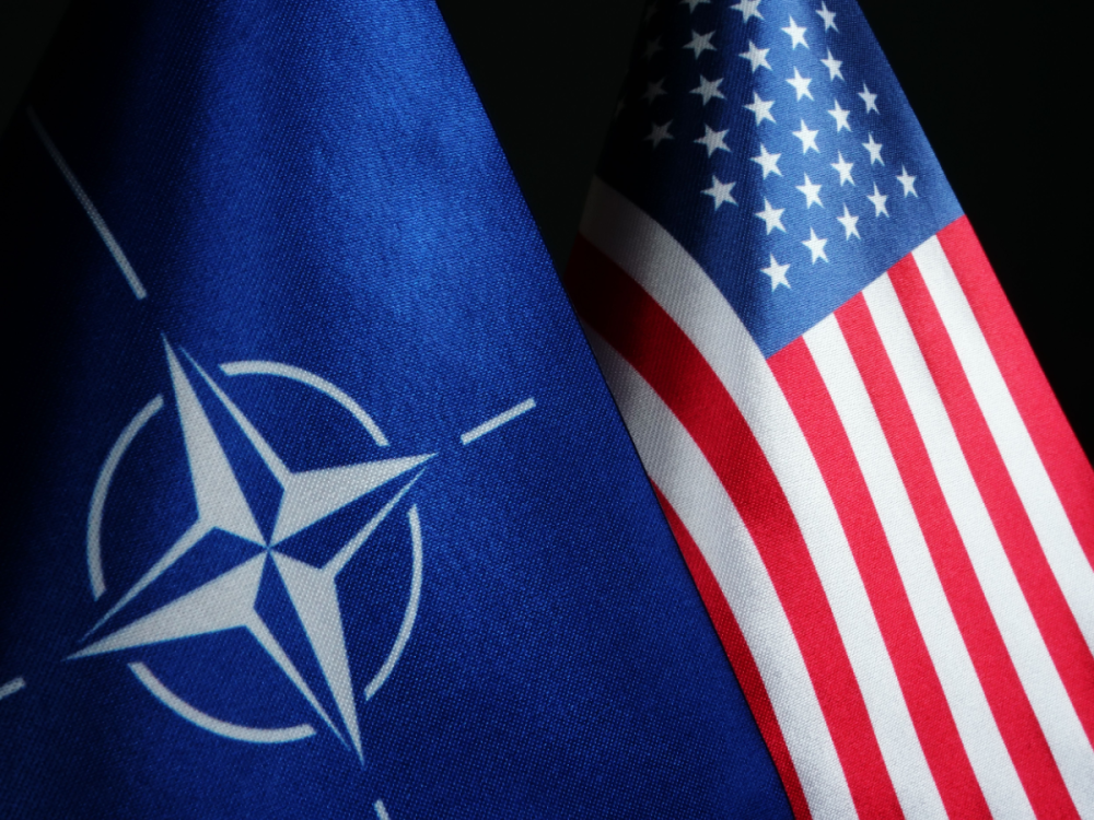 NATO and US flags