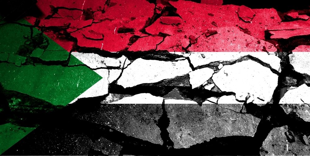 Cracked Sudan Flag