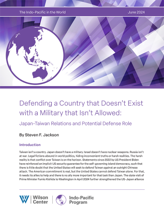 The cover of the report, with a dynamic purple graphic and the Indo-Pacific Program logo.