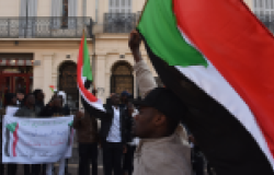 Peaceful demonstration in support of the mobilization against the dictatorship of Al-Bashir in Sudan