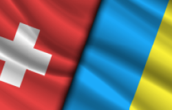 Swiss and Ukraine Flags