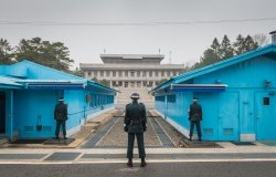 South Korean soldier at the DMZ by Joshua Davenport